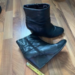 Black heeled boots